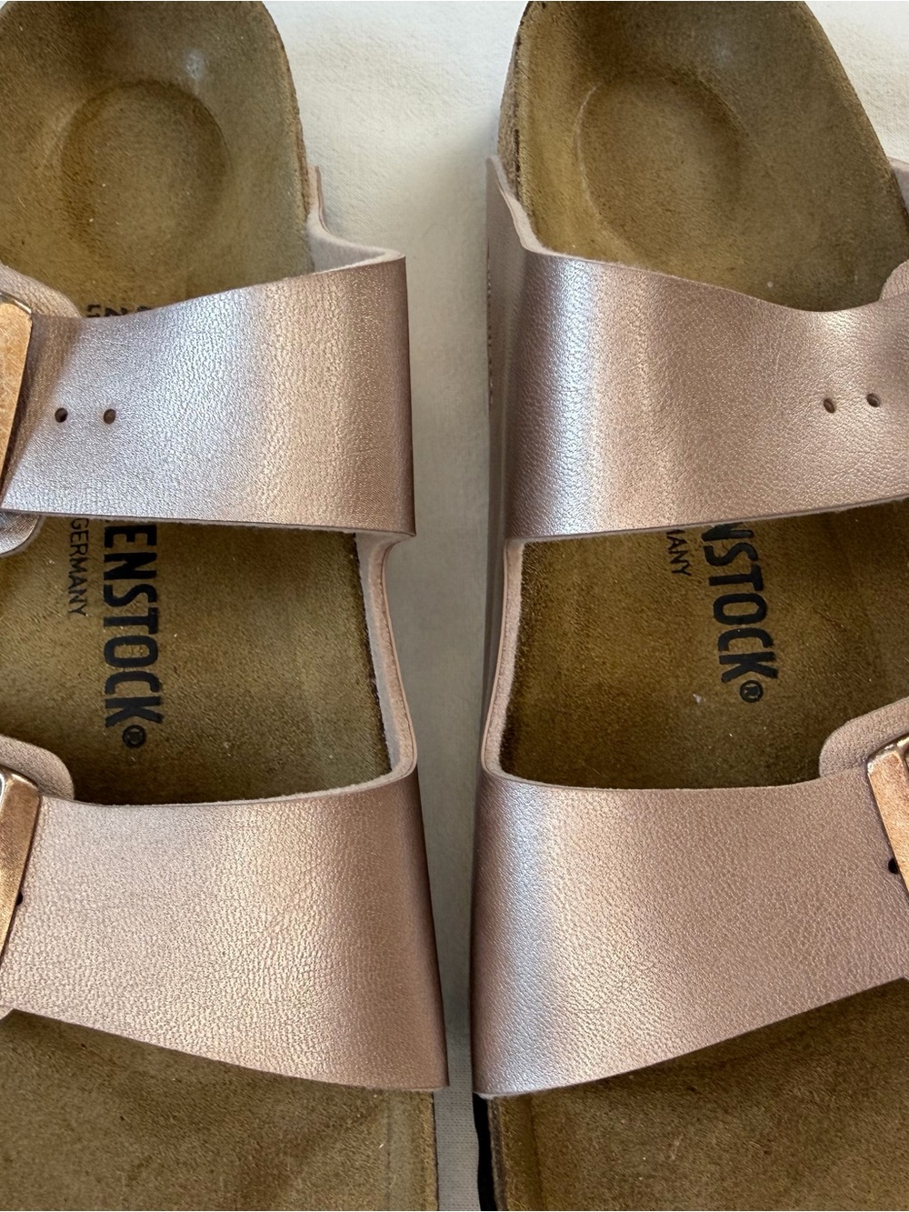 Birkenstock Arizona Rose Gold Sandal Size 42 EU / Women’s US 11 Narrow NWOB - Picture 6 of 8
